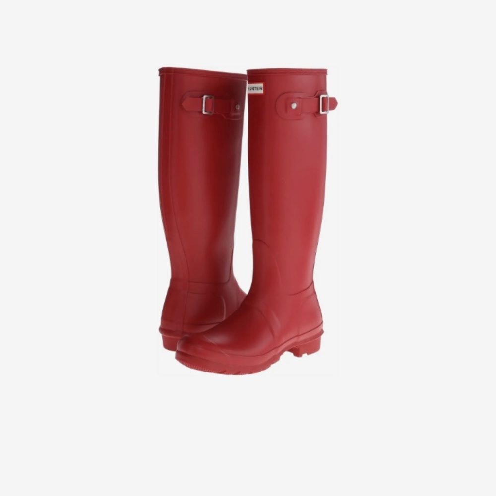 Hunter Original Tall Rain Boots in Military Red Matte Finish Women’s US 8 UK 6